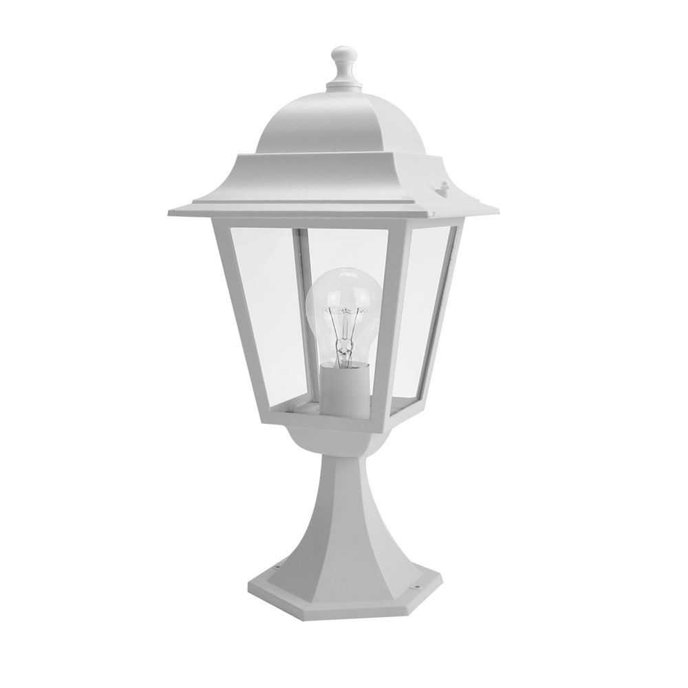 Sobremuro Exterior Aluminio Spica1xe27 Blanco Ip44 46x21,5x21,5 Cm