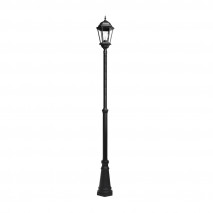 Farola Exterior Aluminio Regulus 1xe27 Negro    230x25x25 Cm Ip44