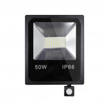 Proyector C/sensor  Olivino 50w 6500k Negro 4500lm  Led Sm Ip66 33,5x24x6 Cm