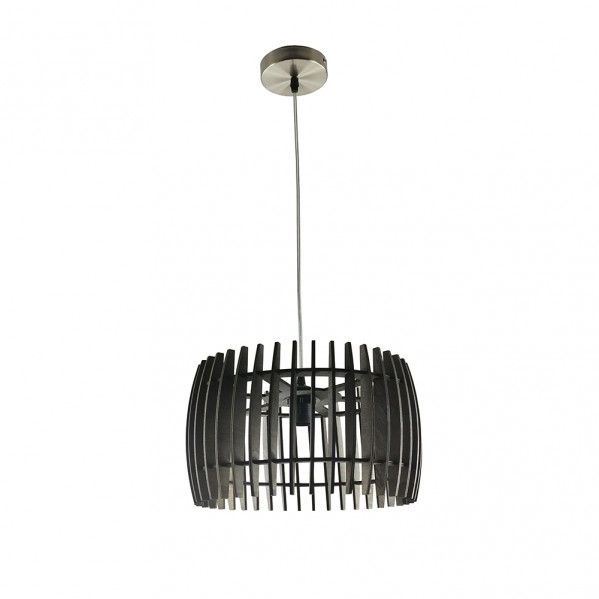 colgante Poplar 1xe27 Madera Cafe Regx35x35 Cm