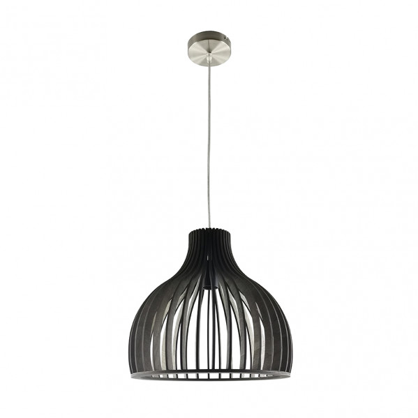 colgante Caoba 1xe27 Madera Cafe Regx35x35 Cm
