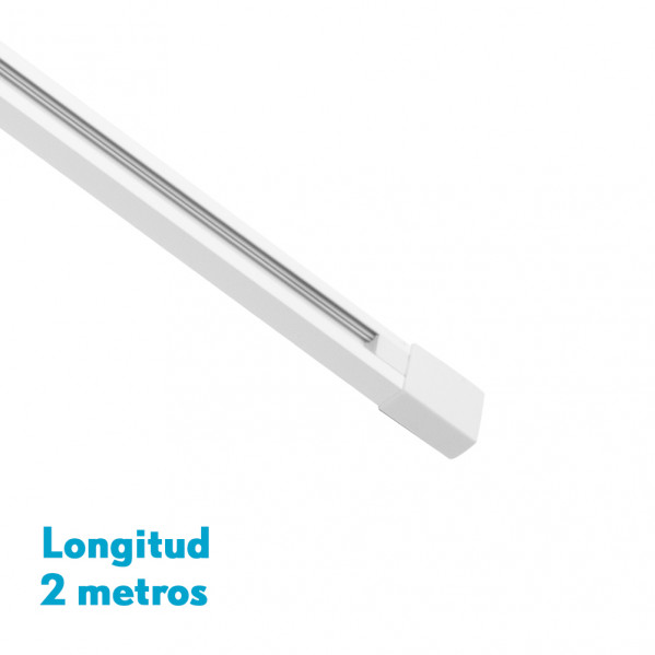 carril Para Foco Pindal Blanco 2m  2 Hilos 2x200x3,5 Cm