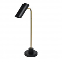 Sobremesa Marrakech 1xgu10 Negro/cuero 49x24x13 Cm Orientable