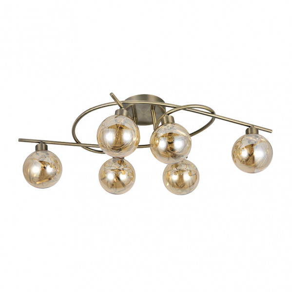 plafon Varanasi 6xg9 Cuero 21x65x30 Cm