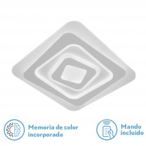Plafon Vegas 116w 3000-4000-6500k Blanco 5x48x48cm 8700lm Regulable,memoria Y C.remoto