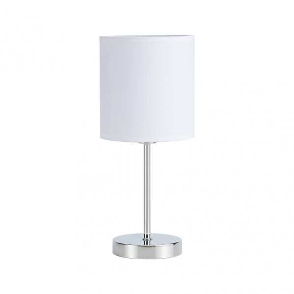 sobremesa Chanza 1xe14 Cromo C/pantalla Blanca 37x16x16 Cm