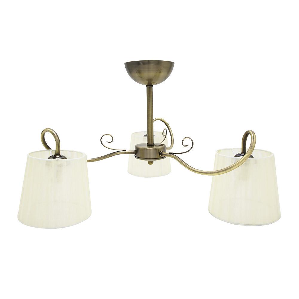 Lampara Cuzco 3xe14 Cuero 37x60x60 Cm