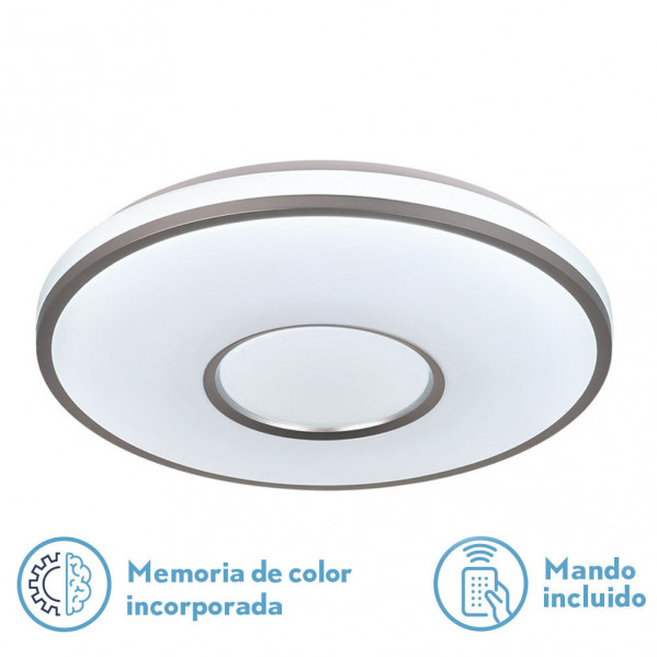 plafon Red. Temerlan 72w 3000-4000-6500k 8x49x49 Cm 5400lm.reg.intens.y C.remoto C/memoria