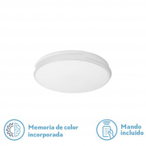 Plafon Riad 36w 3000-4000-6000k Blanco Red.5x31x31 Cm 2880lm Reg.inten.c/remoto C/memoria