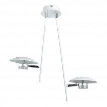 Colgante Ciudad Del Cabo 2l  12w 4000k Blanco/plata  1080 Lm 52x49x15 Cm Dirigible Y Orientable