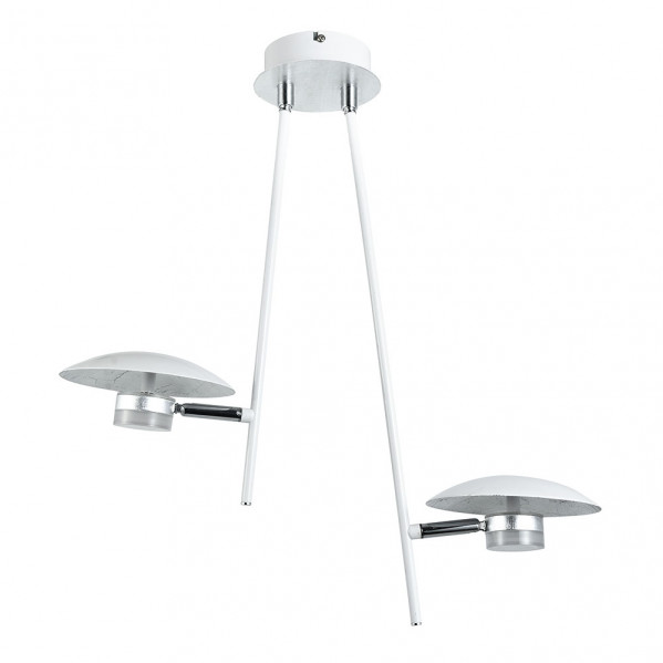 colgante Ciudad Del Cabo 2l  12w 4000k Blanco/plata  1080 Lm 52x49x15 Cm Dirigible Y Orientable