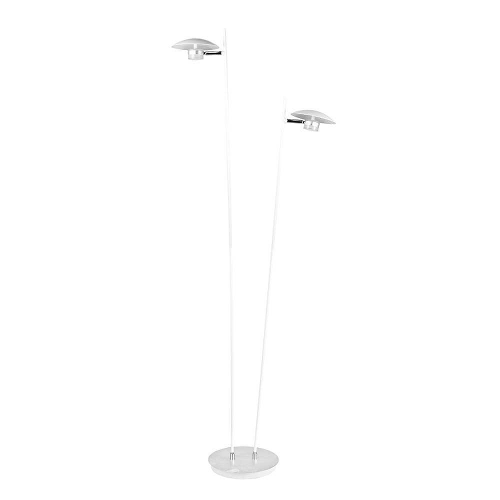 Pie Salon Ciudad Del Cabo 2l 12w 4000k Blanc/plata150x30x25 Cm 1080 Lm Dirigible Y Orientable