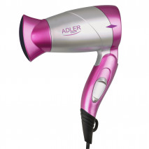 Secador 1300w 2 Niv. Fuerza Asa Plegable Rosa  Concentrador Aire Diseño Moderno