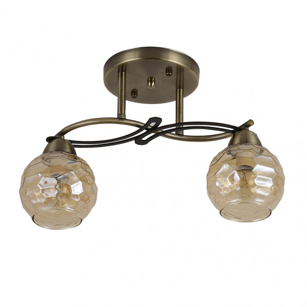 lampara Etna 2xe14 Cuero/roble 24x33x14 Cm