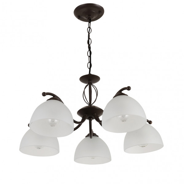lampara Bonete 5xe27 Marron Regx54x54 Cm