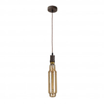 Colgante Elio 1xe27 Marron/ambar Bombilla  Incluida 8w 3000k 640lm Regx8x8 Cm