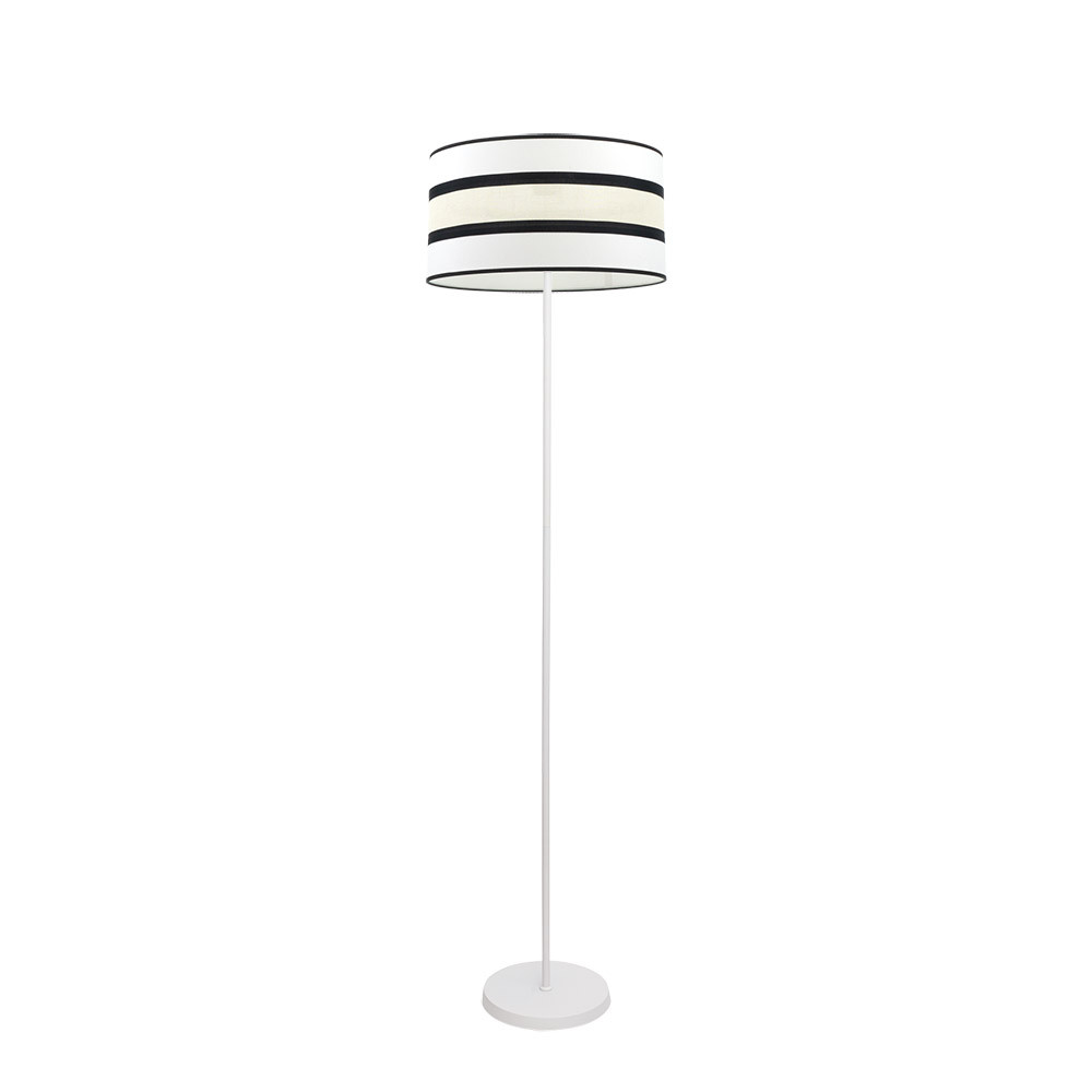 Pie Salon Karla 1xe27 Blanco/beis 149x40x40 Cm
