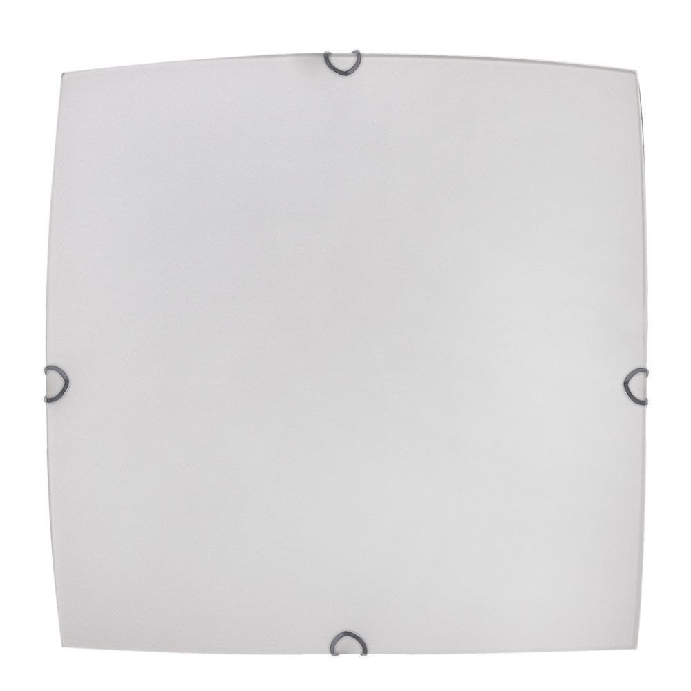 Plafon Cuadrado Ayla 3xe27 Blanco 40x40x7 Cm