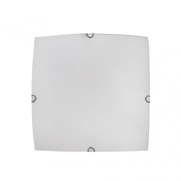plafon Cuadrado Ayla 2xe27 Blanco 30x30x7 Cm