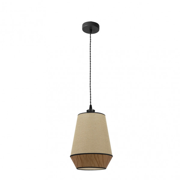 colgante Campana 1xe27 Saco/marron Regx30x30 Cm
