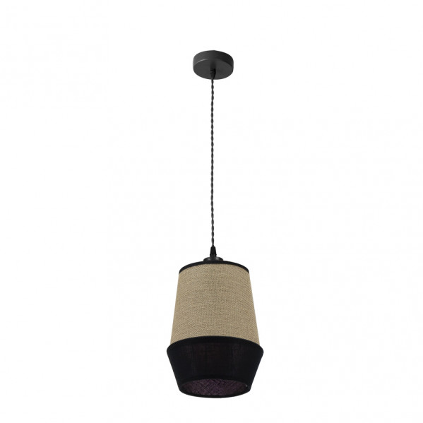 colgante Campana 1xe27 Saco/negro Regx30x30 Cm
