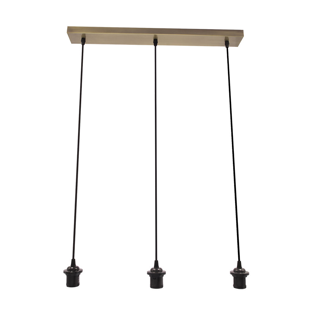 Armazon Regleta Nia 3xe27 Cuero Regx60x6cm