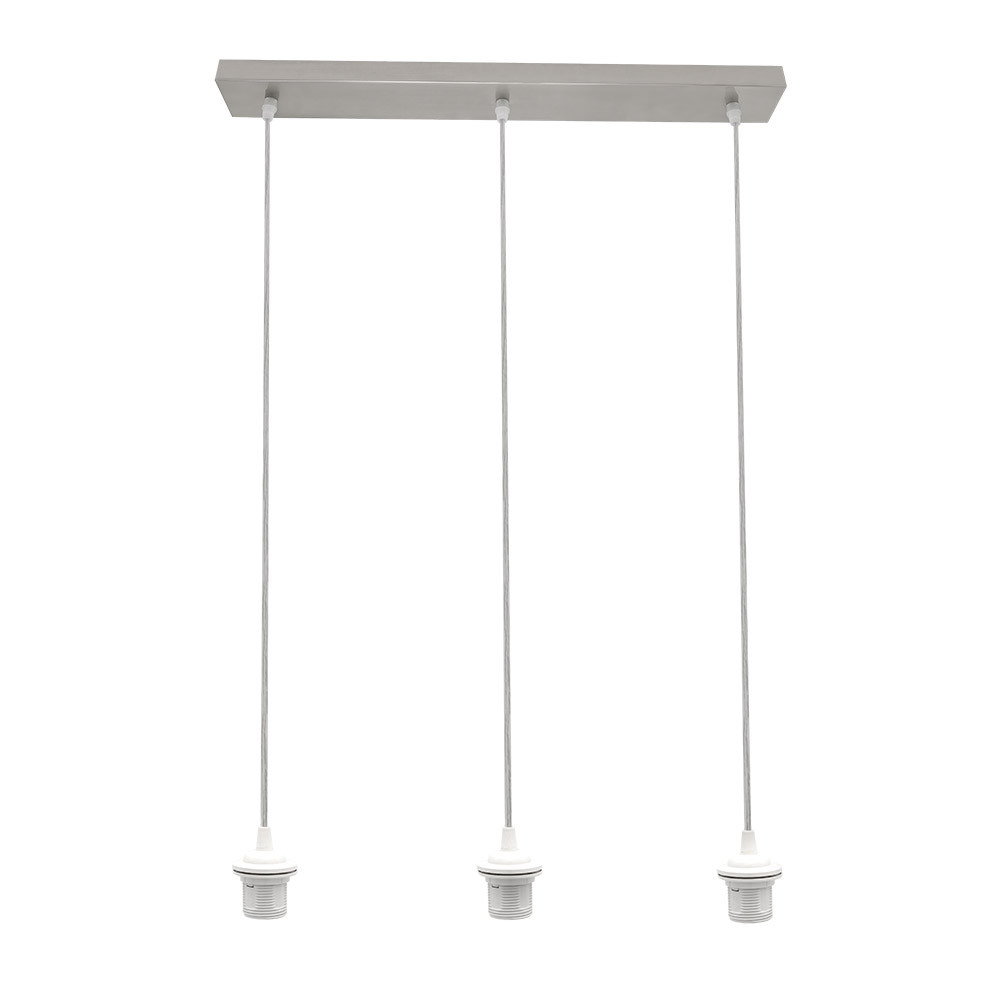 Armazon Regleta Nia 3xe27 Niquel Regx60x6cm
