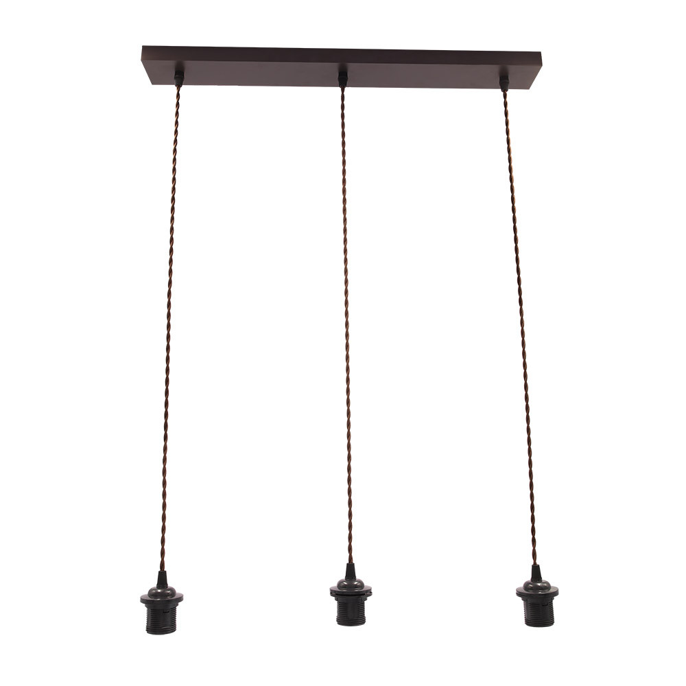 Armazon Regleta Nia 3xe27 Marron Reggx60x6cm