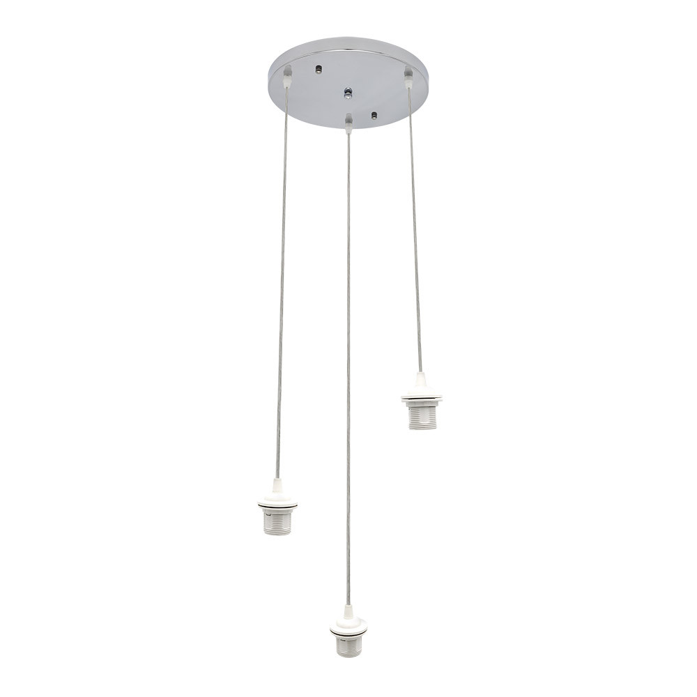 Armazon Plafon Nia 3xe27 Cromo Regx30x30cm