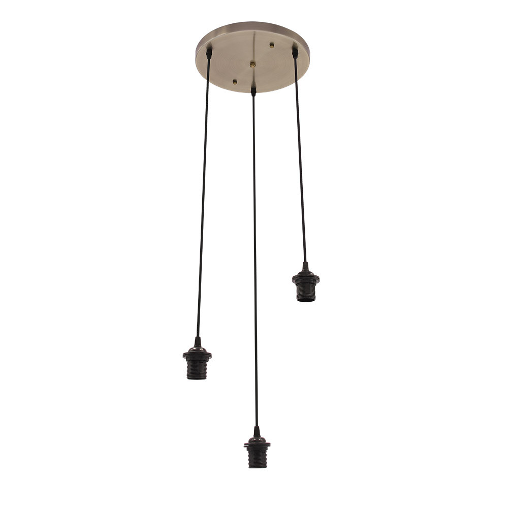 Armazon Plafon Nia 3xe27 Cuero Regx30x30cm