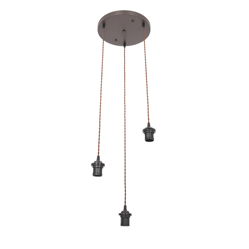 Armazon Plafon Nia 3xe27 Marron Regx30x30cm