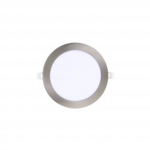 Downlight Obsidiana 12w 6500k Niquel Redondo 960lm  2,5x17x17 Cm Corte 15,5 Cm