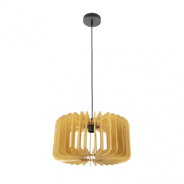 colgante Ebano 1xe27 Madera Natural Regx40x40 Cm