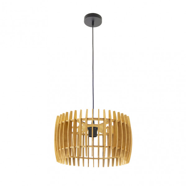 colgante Poplar 1xe27 Madera Natural Regx35x35 Cm