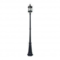 Farola Exterior Amapola 1xe27 Negro 212x26x26 Cm