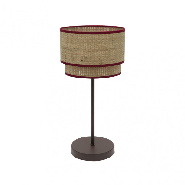 Sobremesa Alto Roque 1xe27 Natural/rojo 60x30x30 Cm