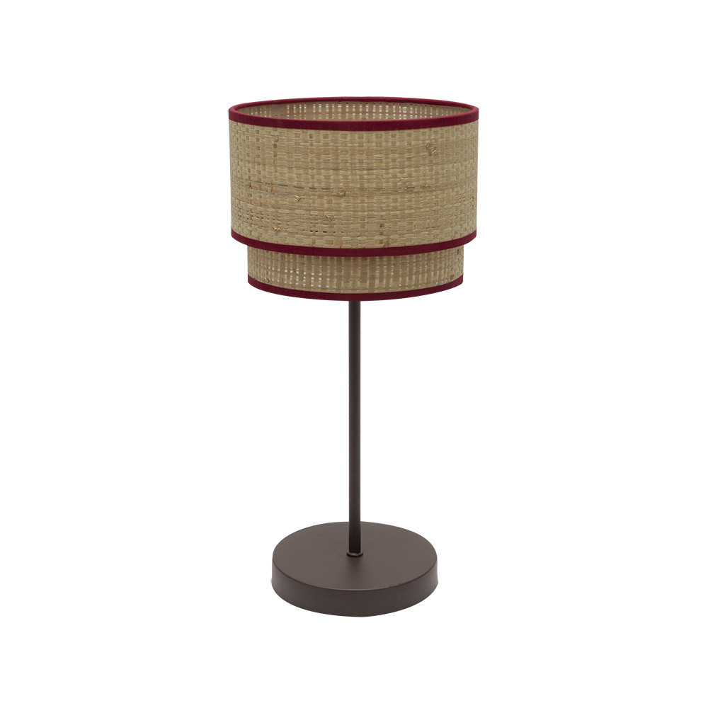 Sobremesa Alto Roque 1xe27 Natural/rojo 60x30x30 Cm