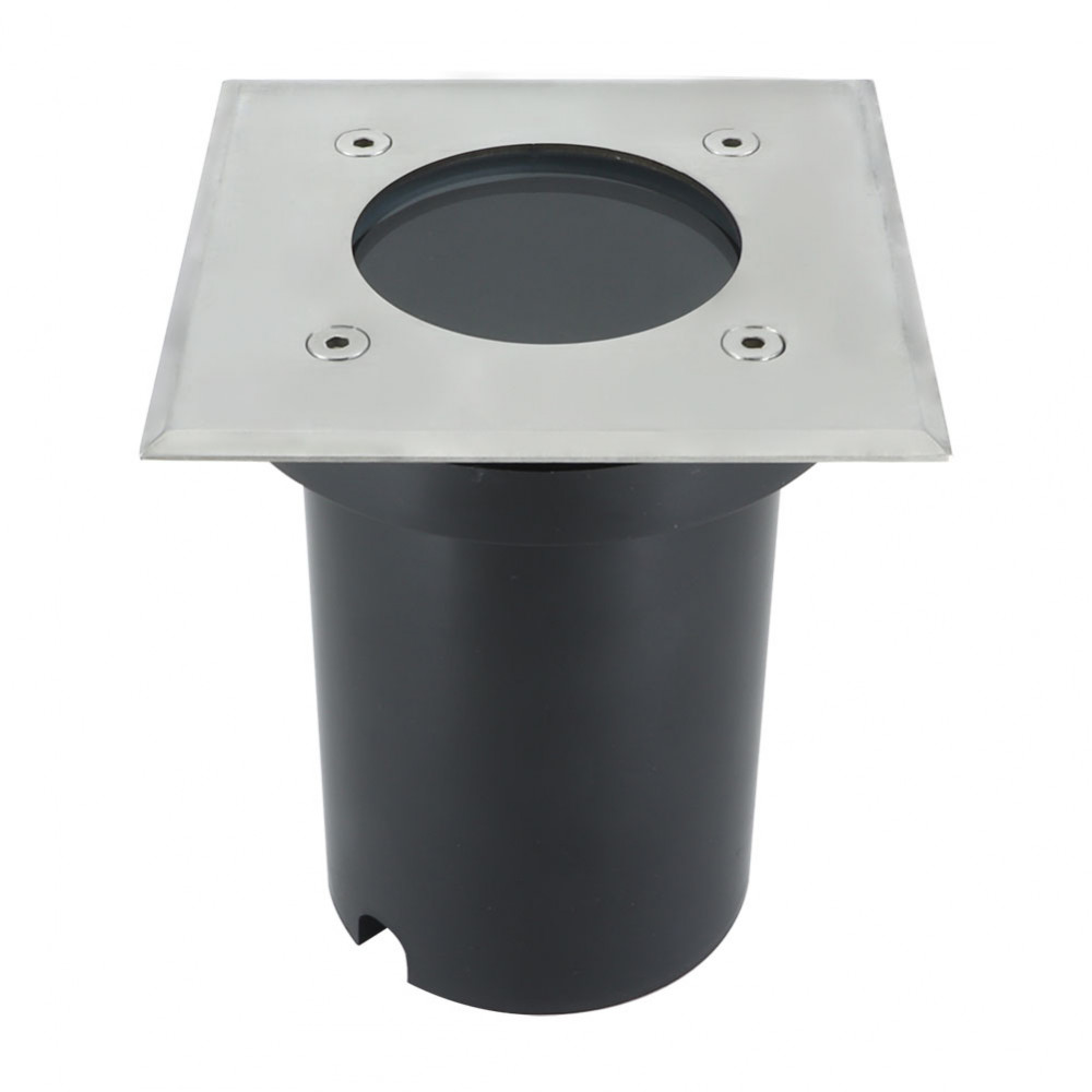 Empotrable Exterior Encastrar Cuad.1xgu10 Niquel 13x11x11Cm Ip65 Corte 10,5 Cm