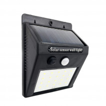 Aplique Solar  5000k Kira Negro 200 Lm Ip55 12,2x9,5x4,4 Cm Sensor Movimiento Y Crepusc.