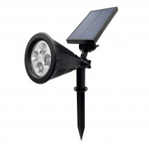 Pincho Ext. Solar 5000k 150lm Kira Negro Ip65  31x9x38 Cm Carga 5-6h Uso 6-8h Reg.Intensidad 3 posiciones