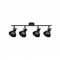 Regleta Arabia 4xgu10 Negro 20x78x12 Cm Focos Orientables
