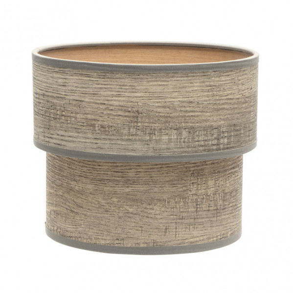 pantalla Sobremesa Doble Smile E14 Madera Gris 18dx16dx16h