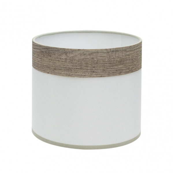pantalla Sobremesa Cloe E14 Blanca/madera-gris 17dx17dx14h