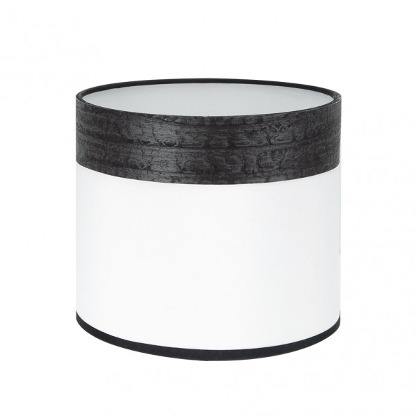 pantalla Sobremesa Cloe E14 Blanca/madera-negra 17dx17dx14h