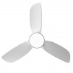 Ventilador 24w Dc Haur Blanco 3 Asp.6 Veloc.107d  2 Tijas C/remoto, Memoria Y Temp.3000-4000-6000k