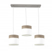 Regleta Cloe 3xe27 Niquel/blanca-madera Gris Regx60x16 cm