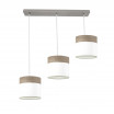 Regleta Cloe 3xe27 Niquel/blanca-madera Gris Regx60x16 cm