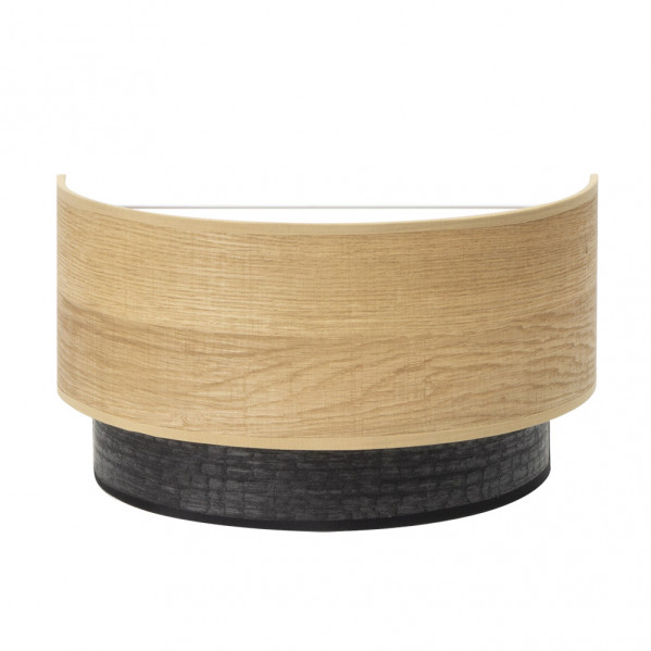 aplique Colet 1xe27 Negro/madera Clara 17x30x15 Cm