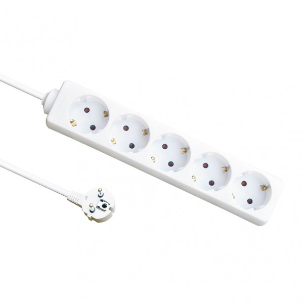 base Multiple 5 Enchufes Cable 3m 3gx1,5mm Cobre 3500w Max