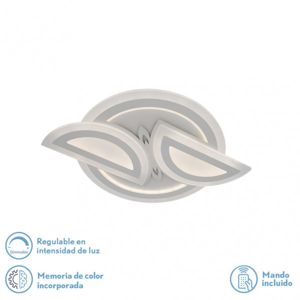 plafon 120w 3000k, 4000k, 6500k Blanco Alhena 5x56x40cm 16200Lm Regulable, Memoria y C. Remoto